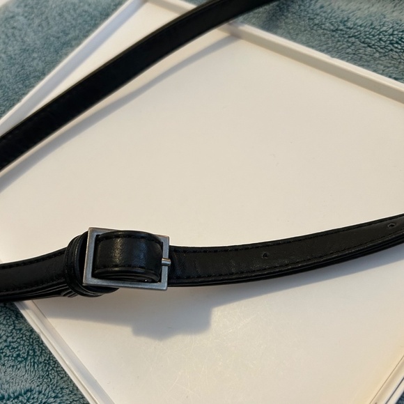 S-Q Vegan Crossbody Bag with Structured Curved Bottom Black - Picture 8 of 16